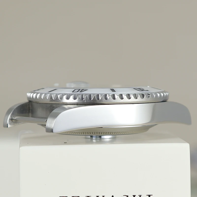 Роскошные мужские часы 40 мм внешняя белая керамическая рамка для Seiko NH35 NH36 NH38 NH34