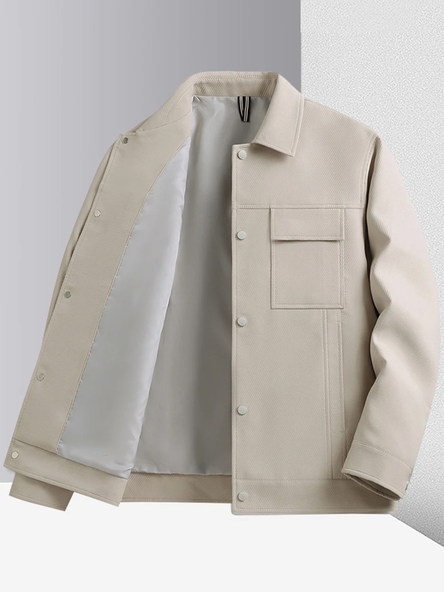 

Spring thin jacket Men's short work coat 2023 Spring autumn casual lapel men's coat