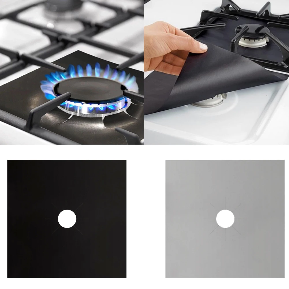 

4PC Stove Protector Cover Liner Gas Stove Protector Gas Stove Stovetop Burner Protector Kitchen Accessories Mat Cooker Cover