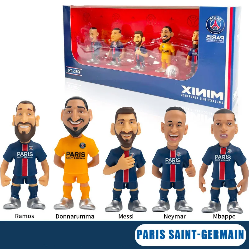 

MINIX COLLECTIBLE Paris Saint-Germain Cartoon Soccer Player Action Figure Cool doll Sports Model Soccer Star Toys Fans Souvenir
