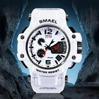 Часы SMAEL Мужские кварцевые цифровые, Брендовые спортивные электронные наручные в стиле милитари, водонепроницаемые
