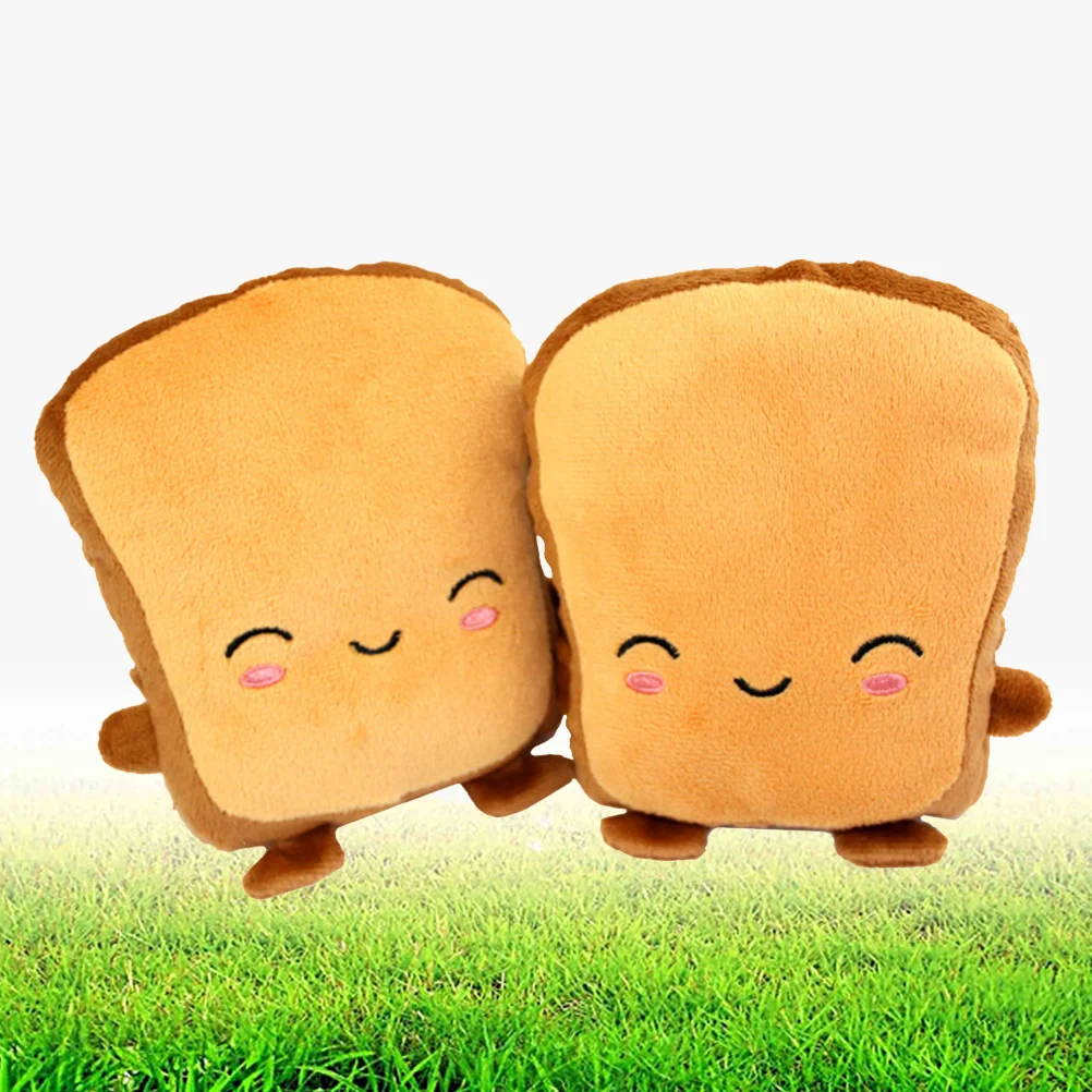 

1 Pair Toast Pattern Gloves Smiling Face Hand Warmers Cartoon Half Wearable Fingerless USB Heating Gloves