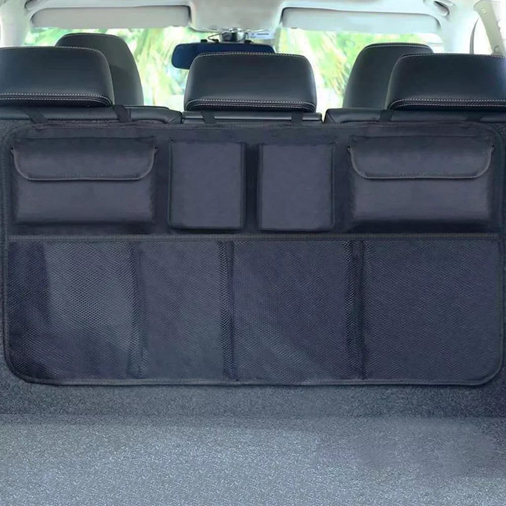 

Car Trunk Organizer Rear Seat Back Storage Bag Multi Hanging Nets Pocket Auto Stowing Tidying Interior Accessories Supplies
