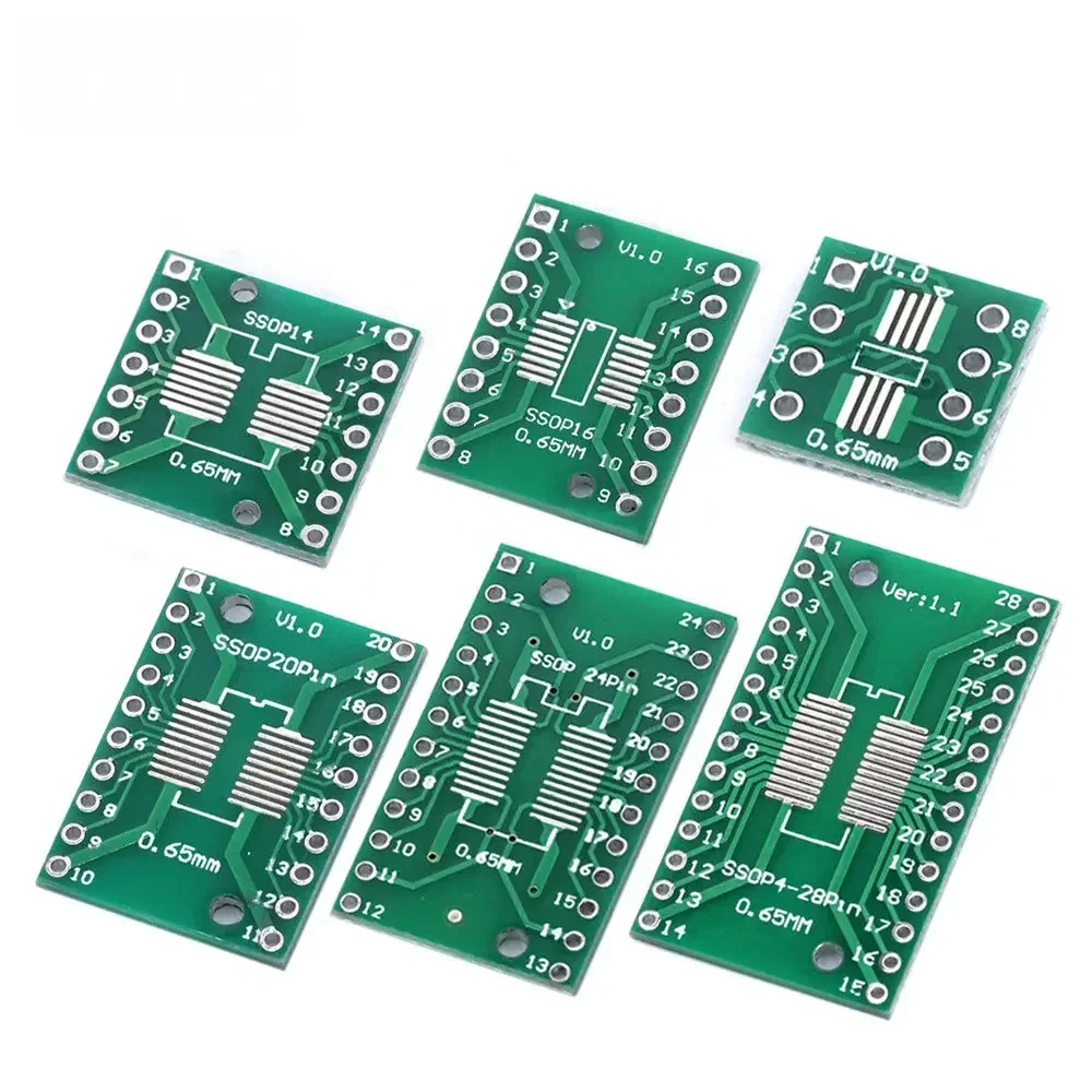 Фото Универсальный адаптер-переходник SOP8/SSOP10/SOP16-SOP28 на DIP/SMD (шаг 0,65 мм/1,27 мм) для микросхем SOIC/TSSOP SOP14, 10 шт. №2