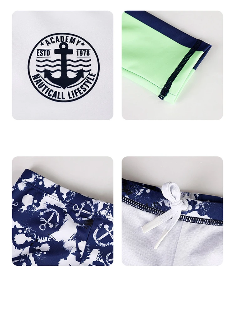 Купальник для мальчиков новинка 2024 детский купальный костюм с длинным рукавом