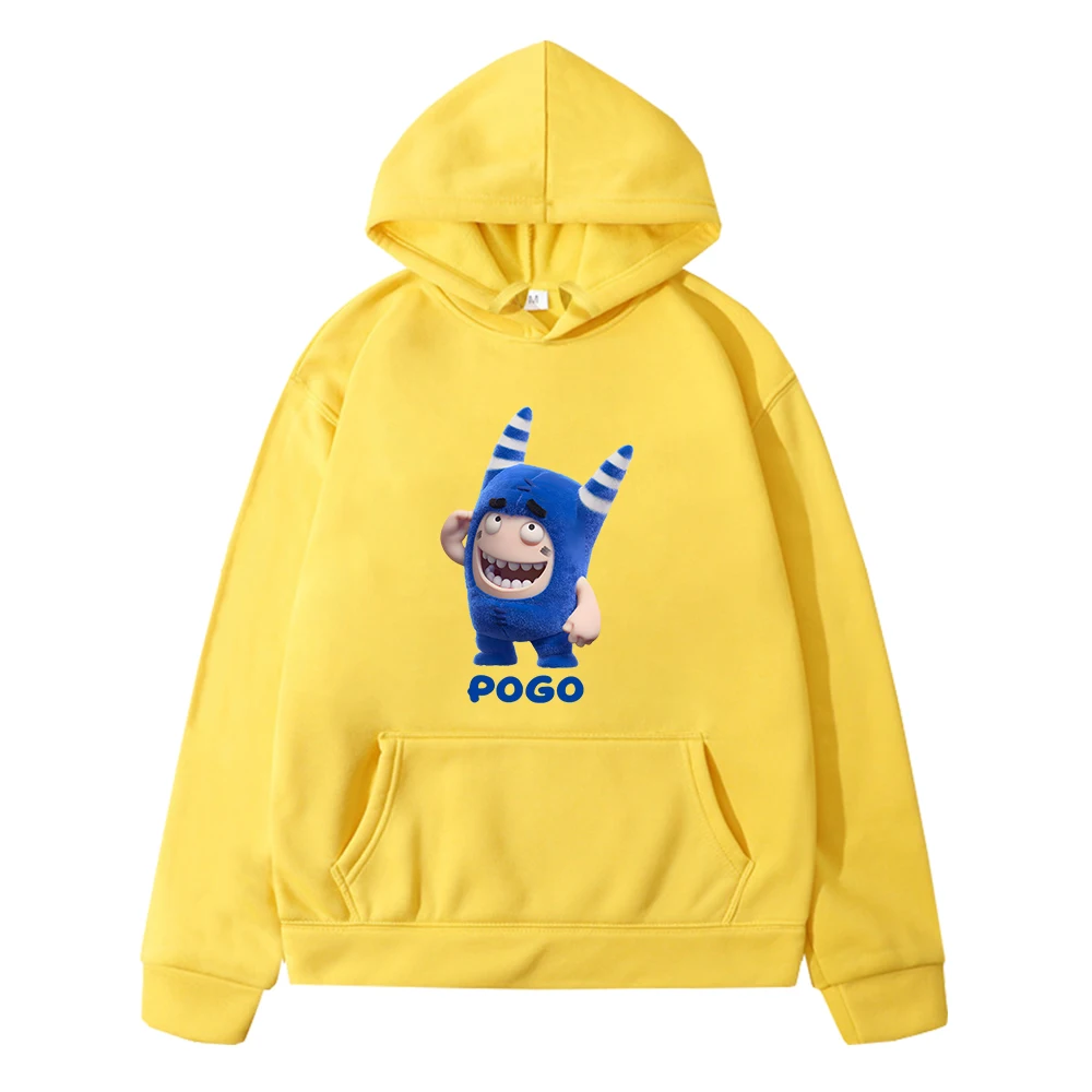 

Oddbods Blue PDGO Graphic Hoodies Long Sleeve Kawaii Cartoon Hooded Sweatshirt Casual Boys and Girls Children Pullovers Cute Top