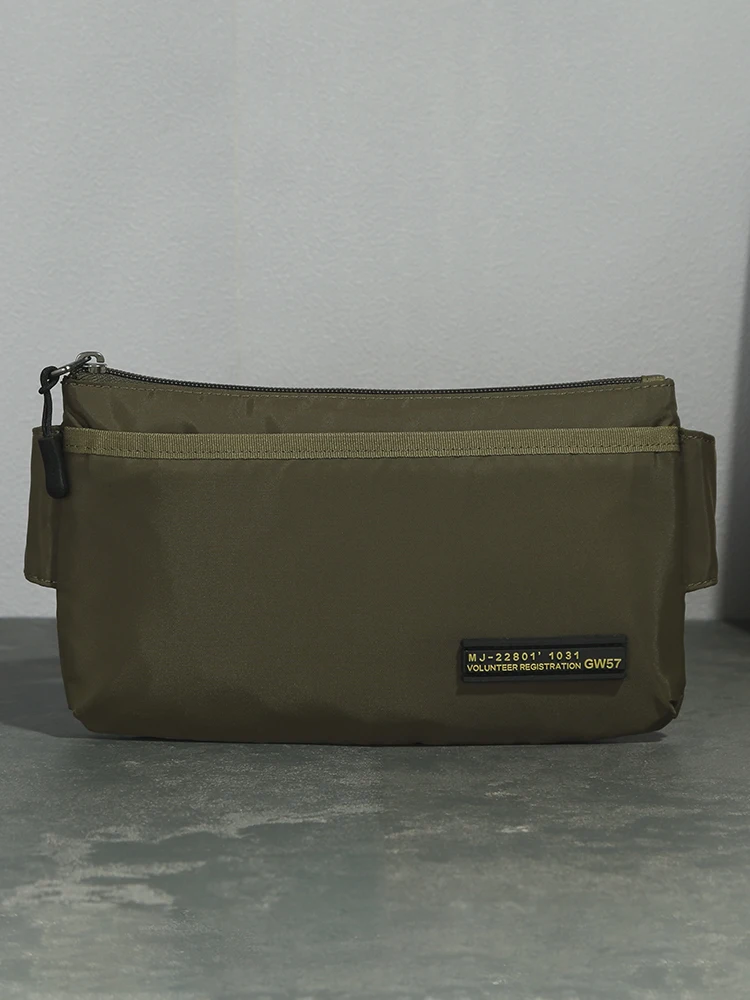 Volunteer Waist Bags for Men 2023 New Fashion Solid Casual Vintage Phone Commuter Waterproof Oxford Cloth Crossbody Bag 1749-02