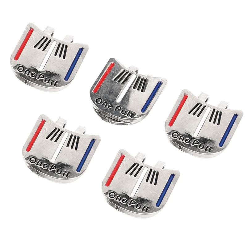 

Hot 5Pcs One Putt Golf Putting Tool Ball Mark With Magnetic Golf Hat Clip Golf Marker Golf Accessories