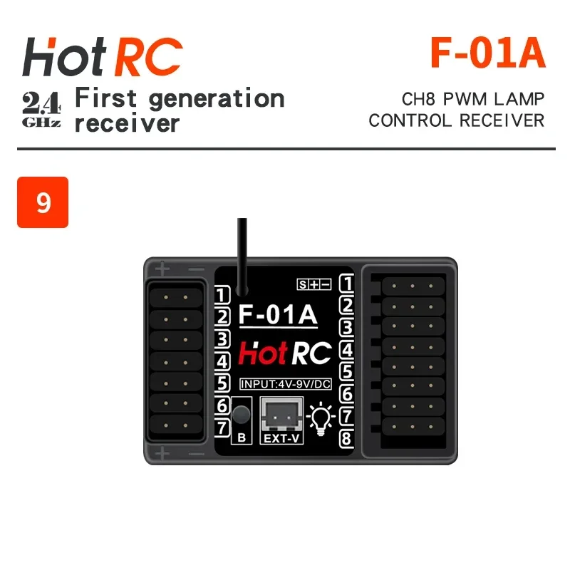 Фото HOTRC F-04A F-04B F-05A F-06A F-08A F-10A F-01A SBUS F-04BT F-06AT F-08AT F-01AT Приемник 2,4G 4/6/8/10CH для передатчика Hotrc №4