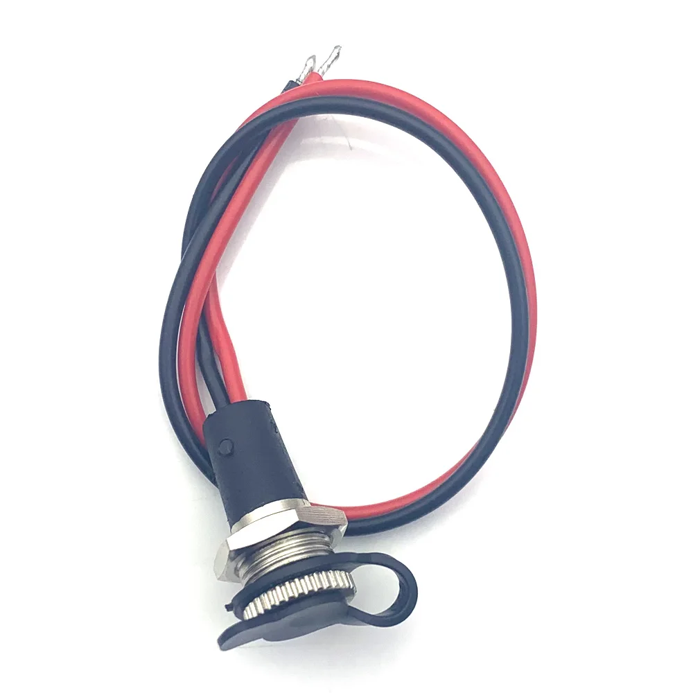 

5.5*2.1 5.5*2.5mm waterproof charging cable Socket DC Power Jack Female Panel Mount Connector Nut Snap Power Plug Connector