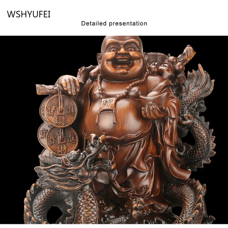 Китайская статуя Будды из смолы смеющееся четыре стиля счастливая фотография