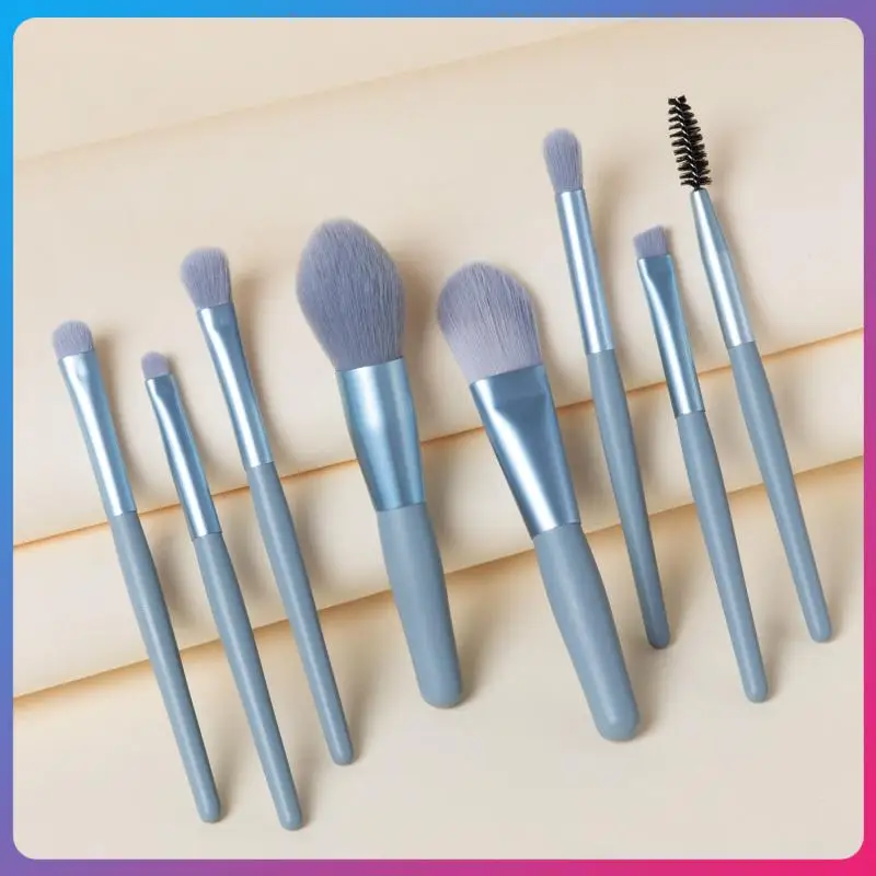 

GUJHUI Mini 8PC Makeup Brushes Set Foundation Powder Blush Eyeshadow Concealer Cosmetics Brushes Beauty Tools Maquiagem