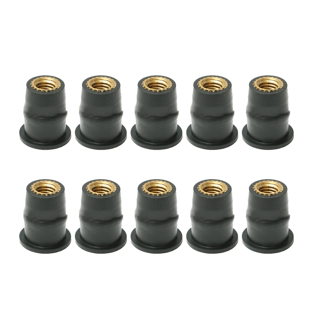 

10PCS Universal M5 M6 Rubber Nuts Motorcycle Windscreen Windshield Bolts Screws Nut Fastener For Honda Suzuki Yamaha Kawasaki