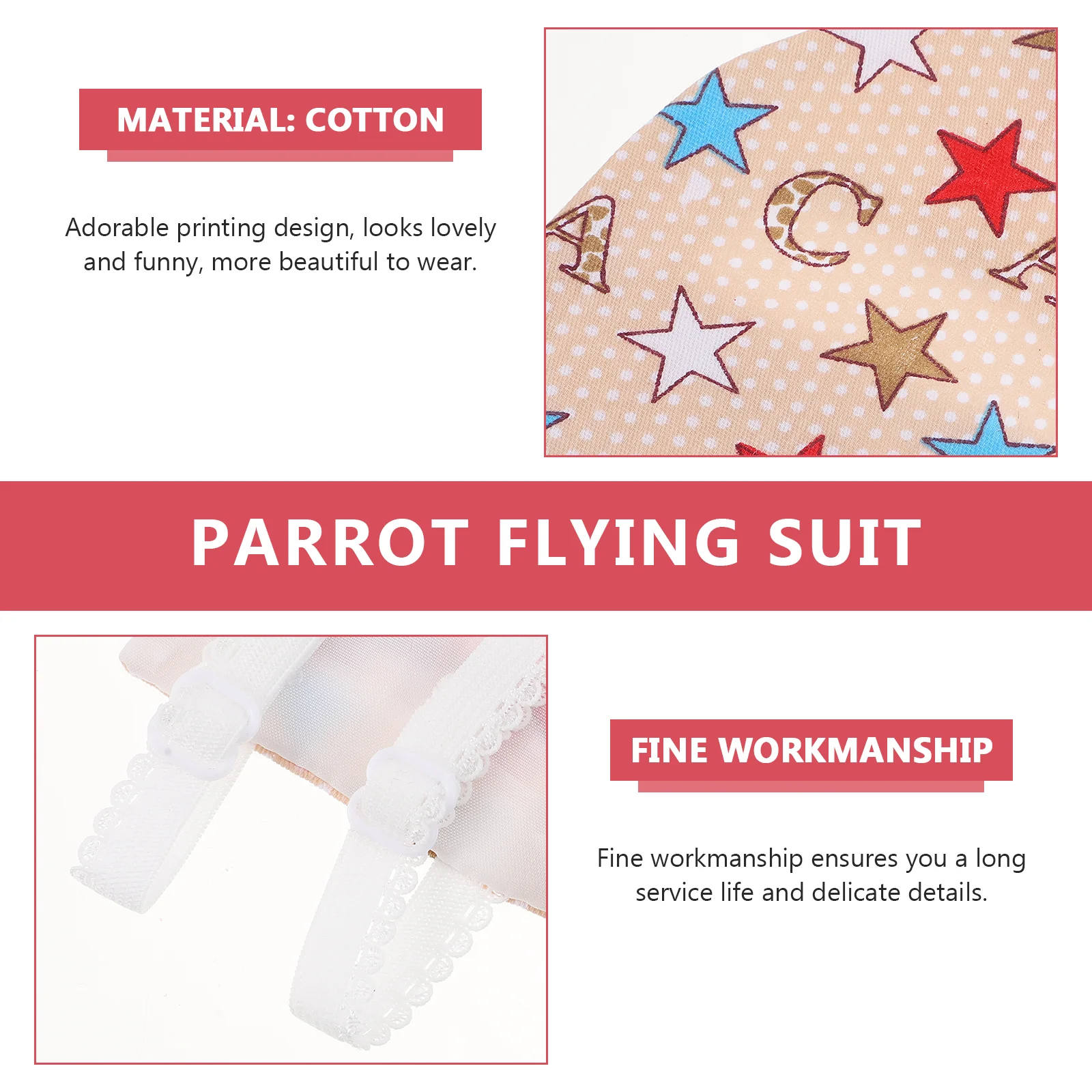 

Parrot Flight Suit Pet Flying Costume Small Birds Nappy Breathable Diaper Creative