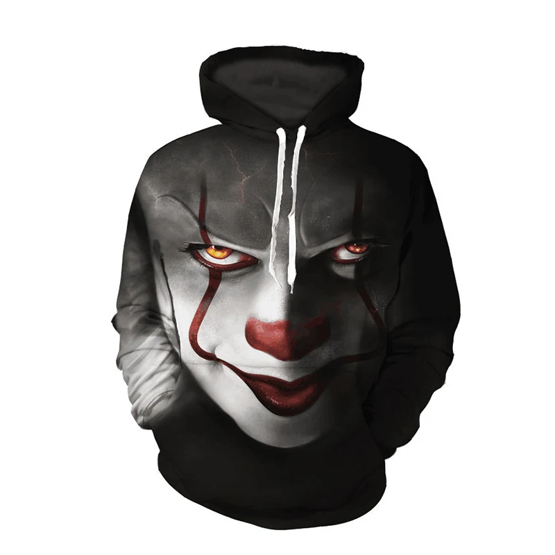 

2023 New Personalized Hoodie, Horror Movie 3D Print Pullover, Men's Casual Large Hooded Sweatshirt, Cool Hoodie