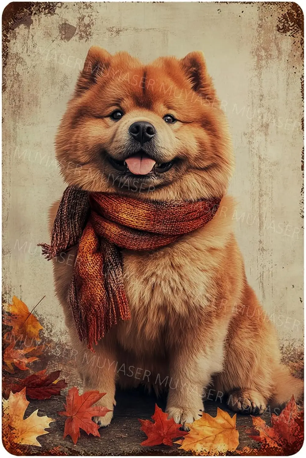 

Металлическая вывеска Chow Chow Dog