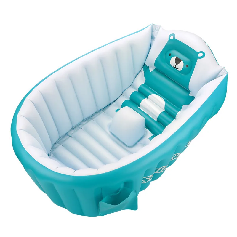 Inflatable Baby Bathtub Children's Thickened Household Bathtub Can Be Folded and Stored Swimming Pool