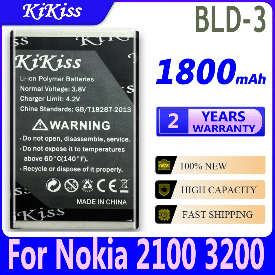 Аккумулятор BLD-3 1800 мАч для Nokia 7210 3300 2100 6220 6200 6610 7250 I6260 6610i 7250i большой емкости BLD3 BLD 3
