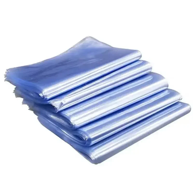 16-26cm Wide PVC Heat Shrink Bag Light Blue Book Cosmetic Shoe Protective Film Waterproof Moisture-proof Sealing Membrane