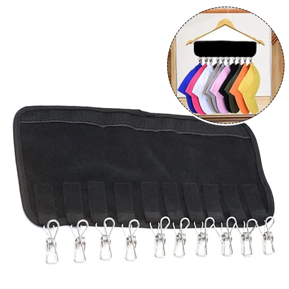 

Durable Easy Use High Quality Brand New Hat Holder Organizer Hanger Accessories Back Film Black Clean Rack Storage