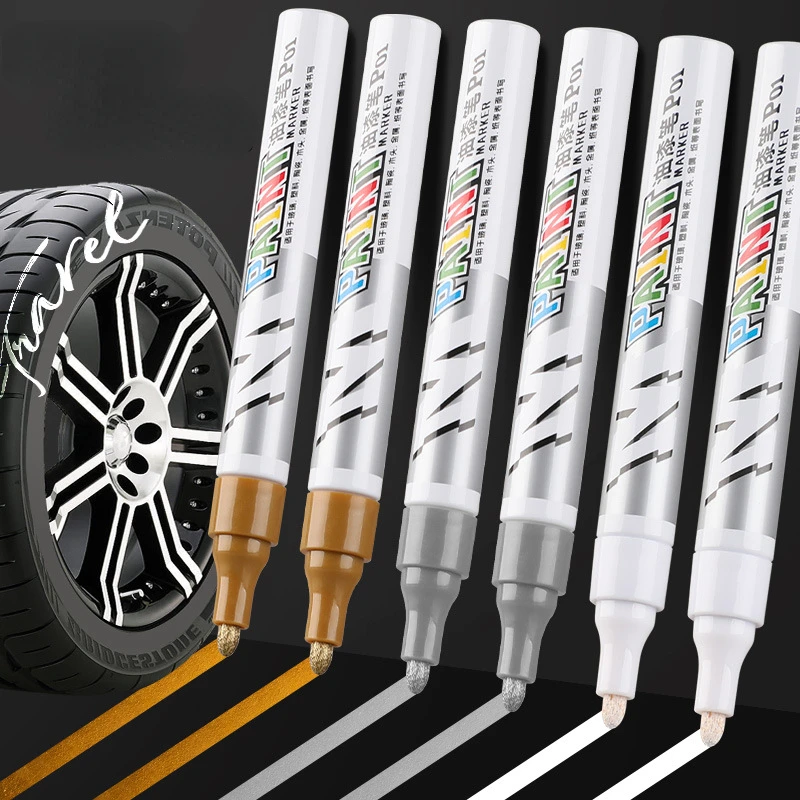 Large-capacity White Paint Pen Art Students Painting Graffiti with Waterproof Non-fading Brush Complementary Color Marker