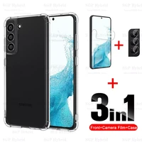 clear silicone case for samsung galaxy s22 ultra s22 plus screen camera protector film saumsungs22 s22ultra s22plus s 22s coque