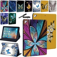 for apple ipad air 1 air 2 9 7air 3 10 5air 4 10 9 pu leather butterfly print pattern stand tablet protective casestylus