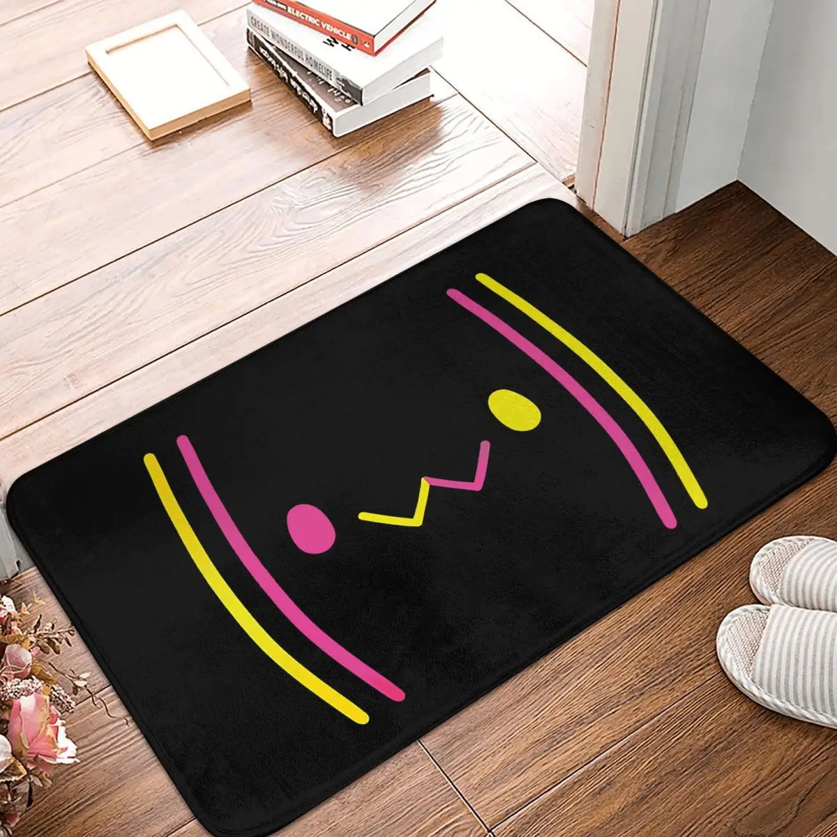 

Hololive Virtual Host Group Box Anti-Slip Doormat Bath Mat Towa Vtuber Bibi Face Hallway Carpet Entrance Door Rug Decorative