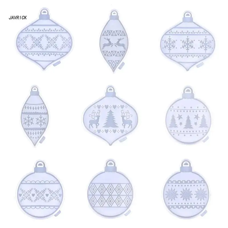 

Diy круглая Рождественская елка, подвесной светильник, лампа, брелок, силиконовая форма с отверстием, ручная работа, форма для вечерние украшения, D0LC