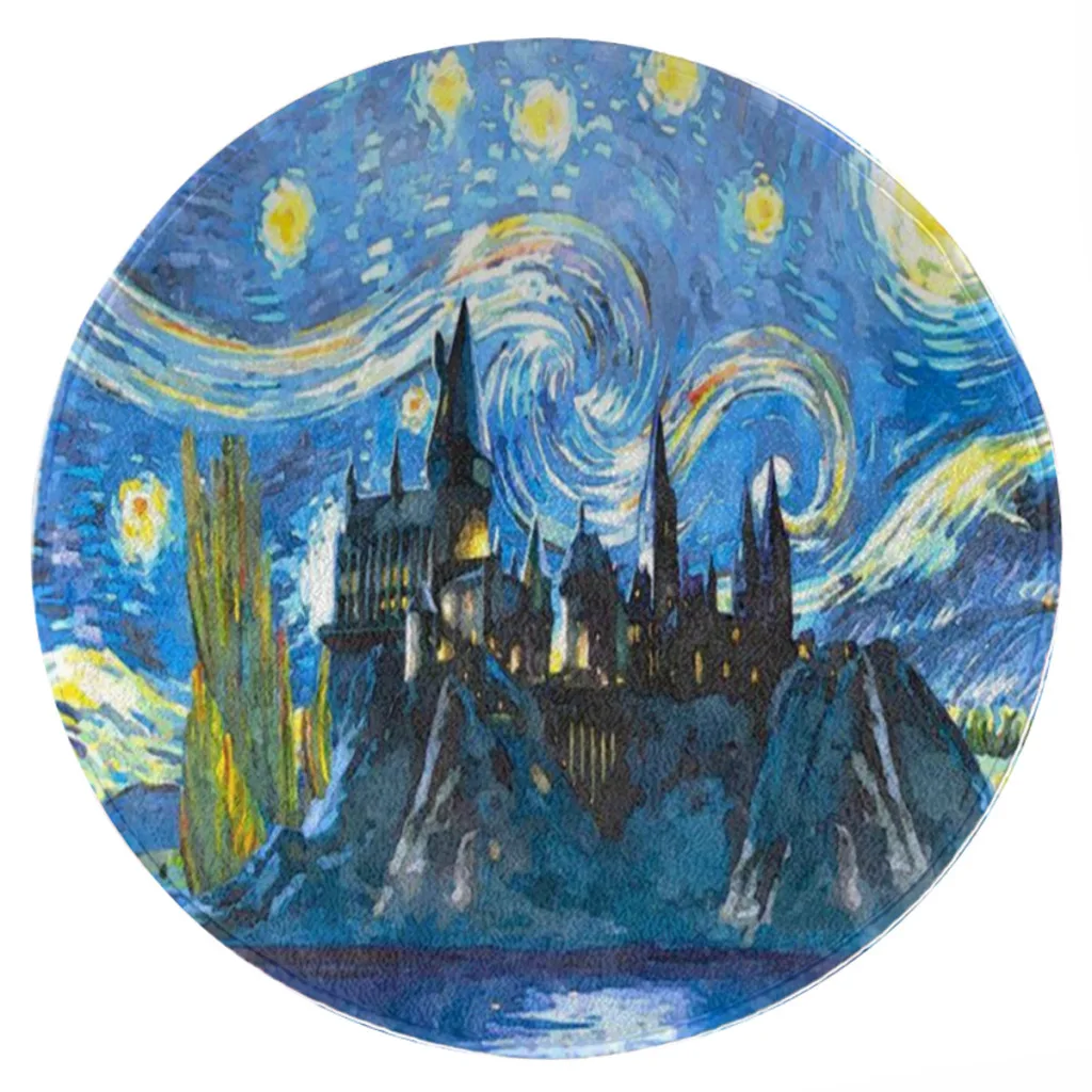 

Scenery-Painting-Modern High-grade Round Large Area Carpet Home Living Room Coffee Table Non-slip Rug Persian Luxury Carpets