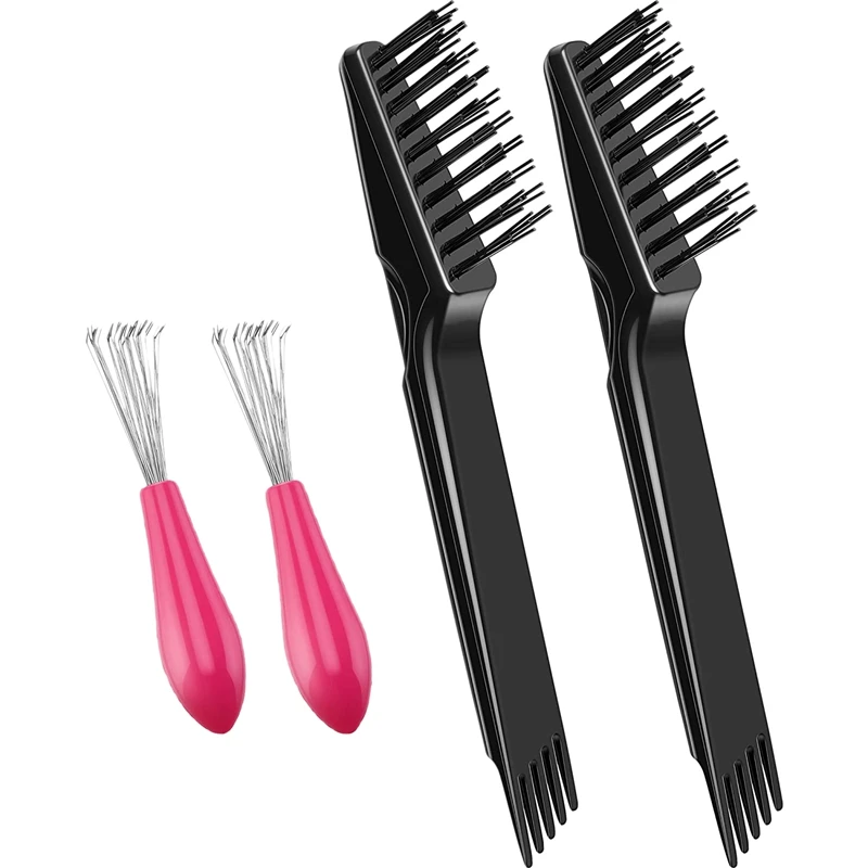 

4Pcs Hair Brush Cleaning Tool Comb Cleaning Hairbrush Hair Brush Cleaner Rake For Removing Dirt Home And Salon Use