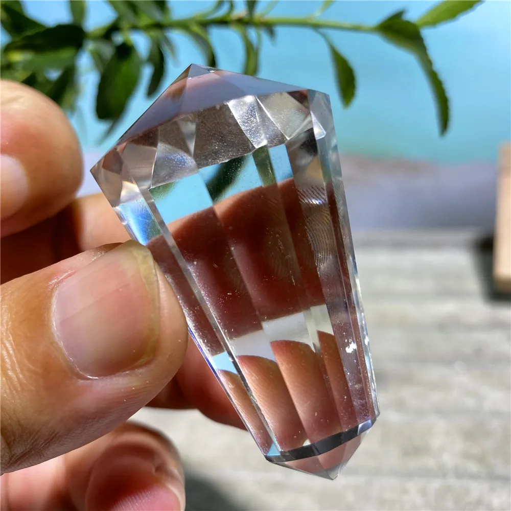 

12 Sided Natural Clear Double Terminated Vogel Inspired Crystal Wand