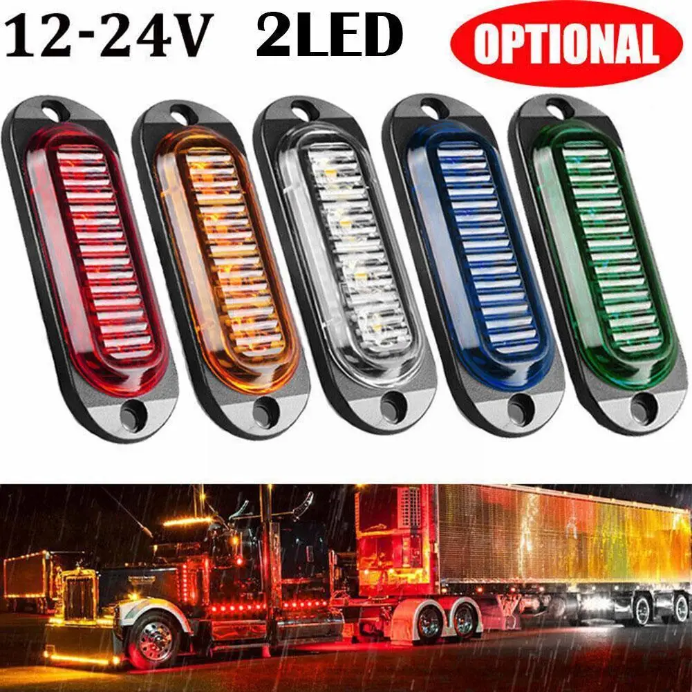 

LED Side Marker Clearance Light Orange Lamp Indicator Trailer Caravans Lights 12V-24V Accessories Truck Replacement Lens Si F7P5