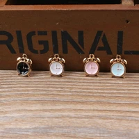 20pcslot oil drop charms cute clock enamel charms alloy pendant fit necklaces bracelets diy jewelry accessories
