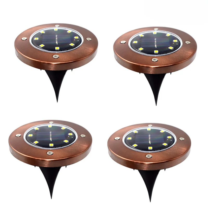 

Светодиодный фонарь на солнечной батарее, наружный фонарь для сада, подземный фонарь, комнатный светильник для украшения сада, 8 светодиодо...