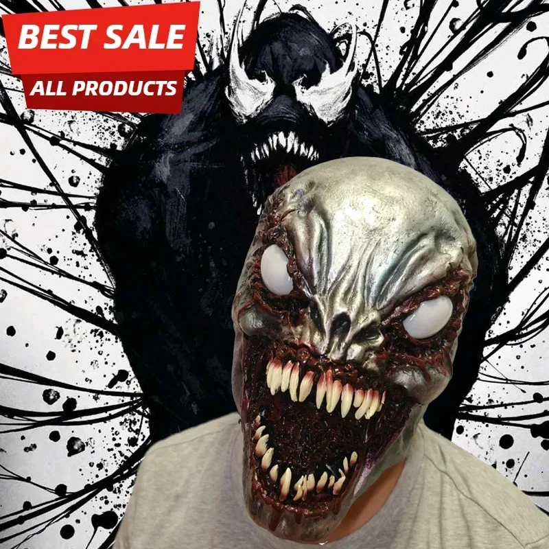 Женская маска-Веном на Хэллоуин головной убор с белым демоном украшение