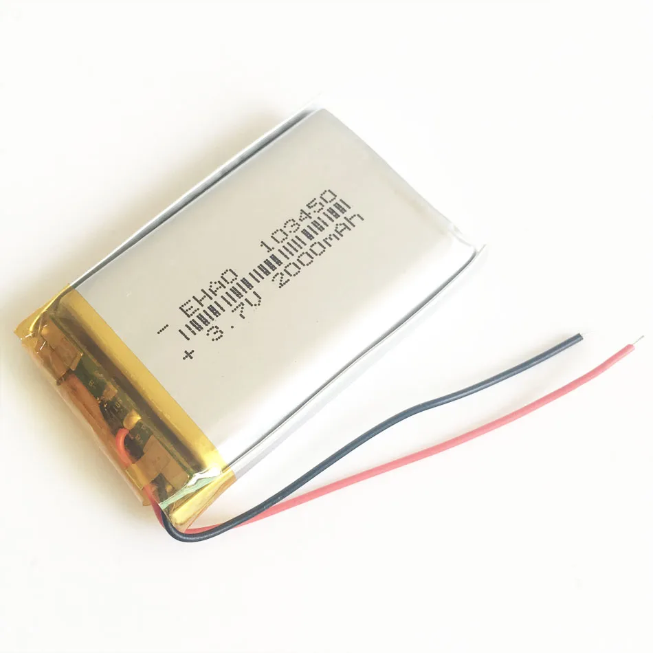 Литий-полимерная аккумуляторная батарея 3 7 в 2000 мАч для Mp3 GPS PSP внешний