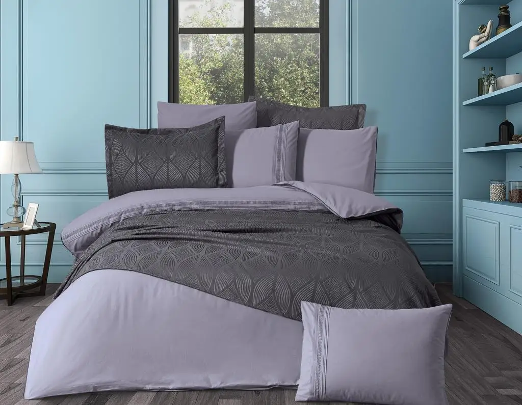 

Dowry disemi carn9 piece duvet cover set anthracite gray