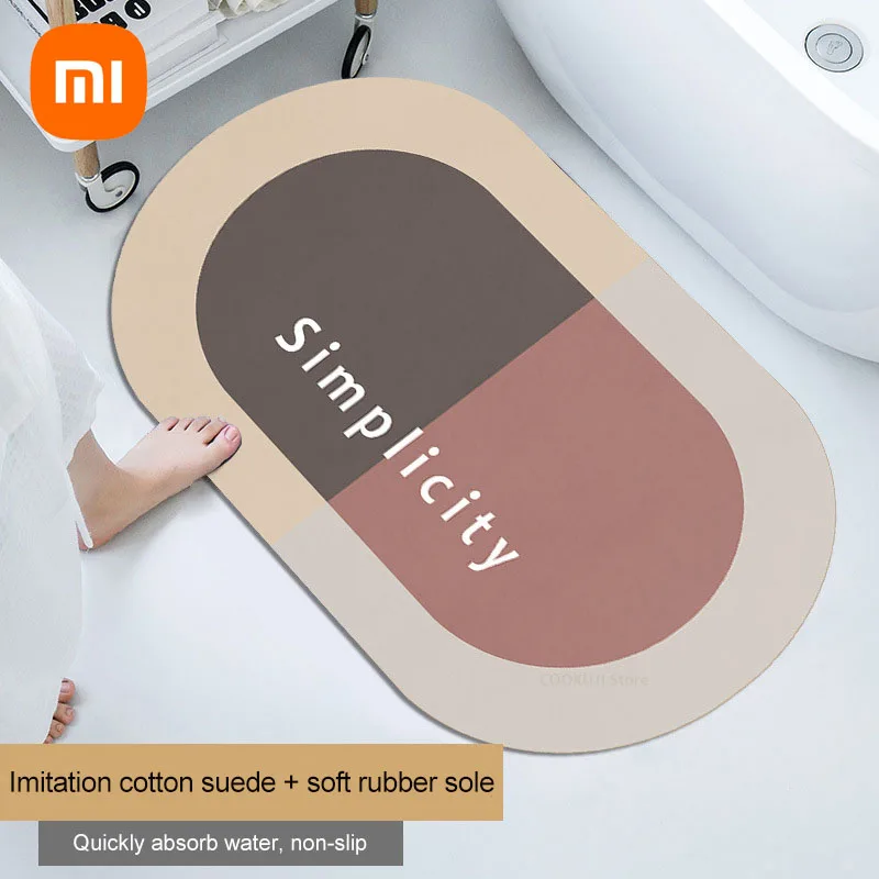 

Нескользящий коврик для ванной Xiaomi, супер впитывающий ковер для ванной, Быстросохнущий коврик для входной двери, напольный коврик, коврик д...