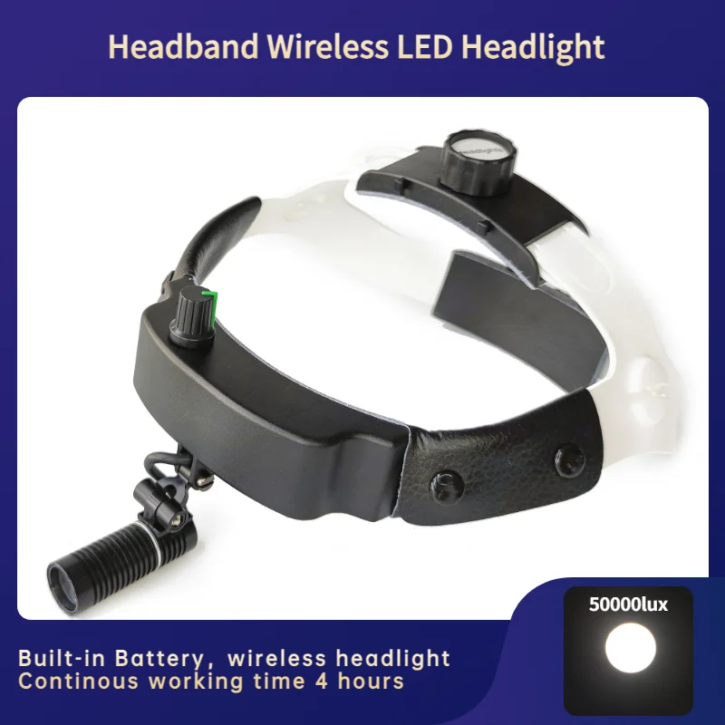 LED headlight for Dental Loupes ENT Medical High Intensity Headlamp Wireless Operation Build in Battery Helmet Lamp(TD-M08B-F)
