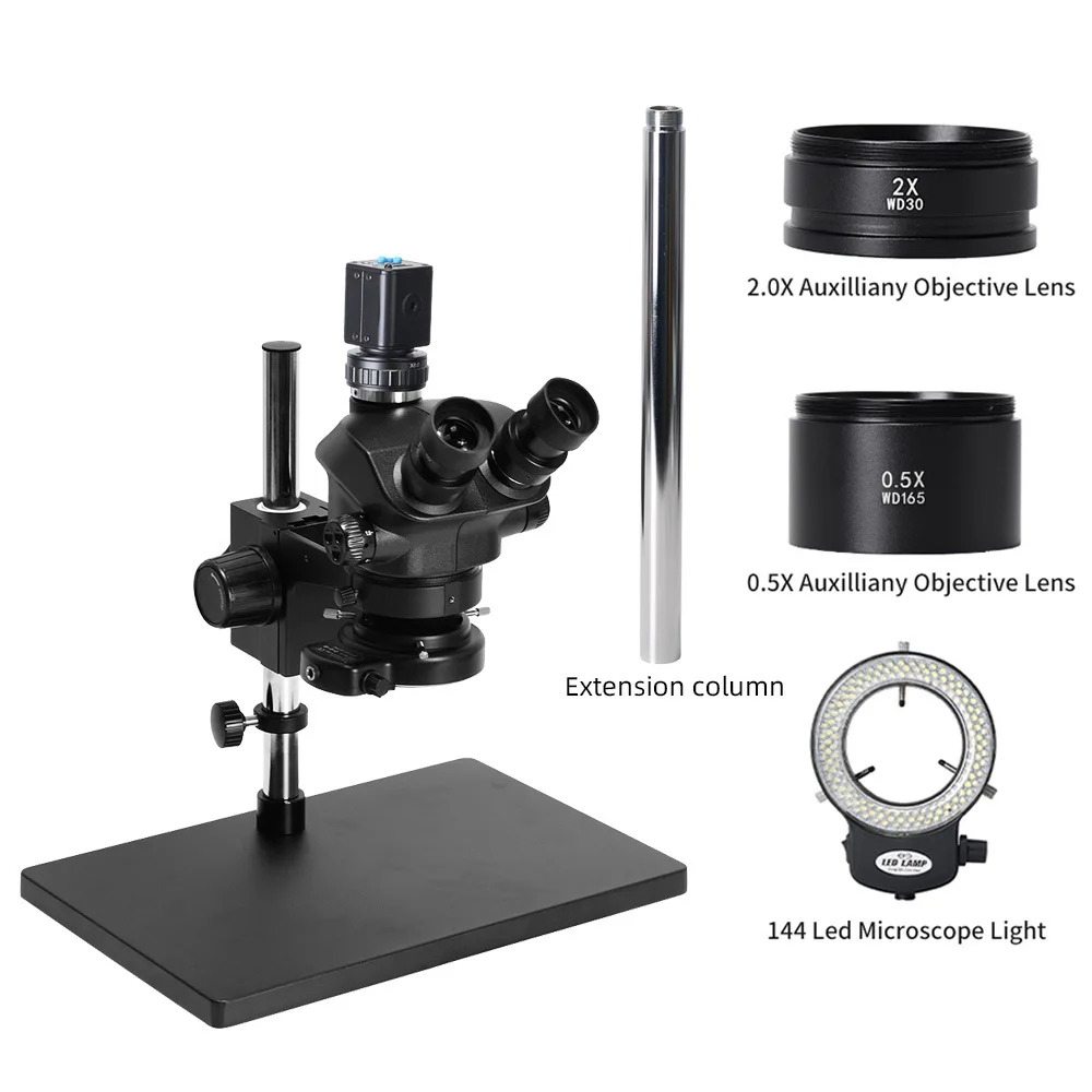 3 5X-100X цифровой микроскоп с разрешением камеры 7X-50X тринокуляр 24MP HD стерео зум