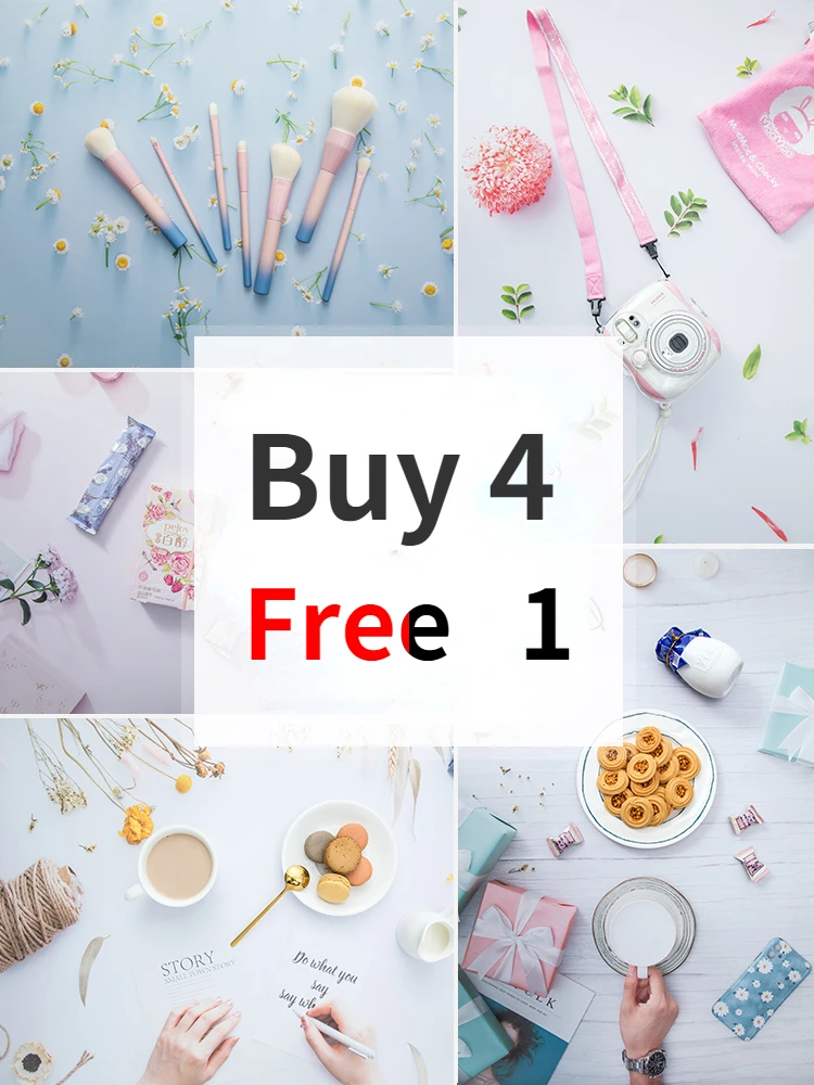 

[Buy 4 Free 1]3D Photo Studio Background Product Photography Food Props Backdrops for Photographers Christmas Paper 57*87cm