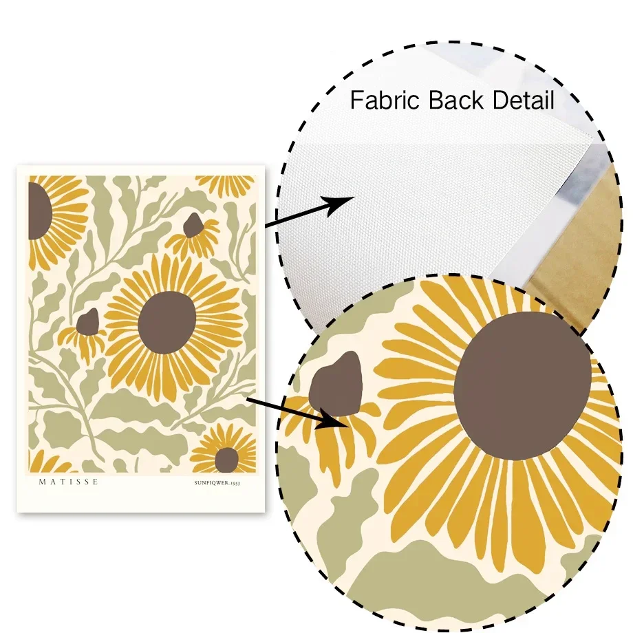 Абстрактная Настенная картина в стиле бохо с изображением подсолнуха