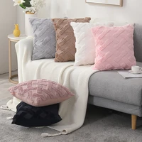 soft plush short cushion cover decorative boho pillow cases 45x45cm cushion for sofa bedroom chair home decor