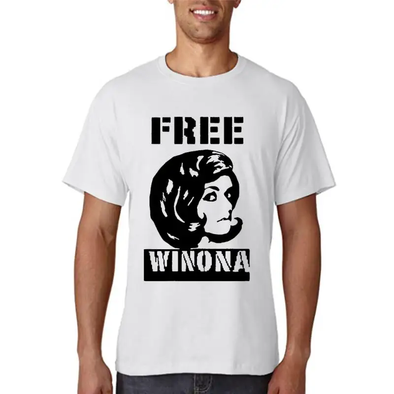 

Футболка мужская с надписью «Free Winona S Copy», популярная трикотажная Удобная хлопковая Модная рубашка, европейские размеры, на лето