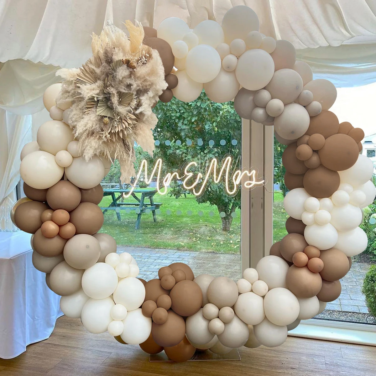 

Кофейный песок, белый воздушный шар, гирлянда, украшение для дня рождения ребенка, свадьбы, дня рождения, детский праздник, бежевый, хаки