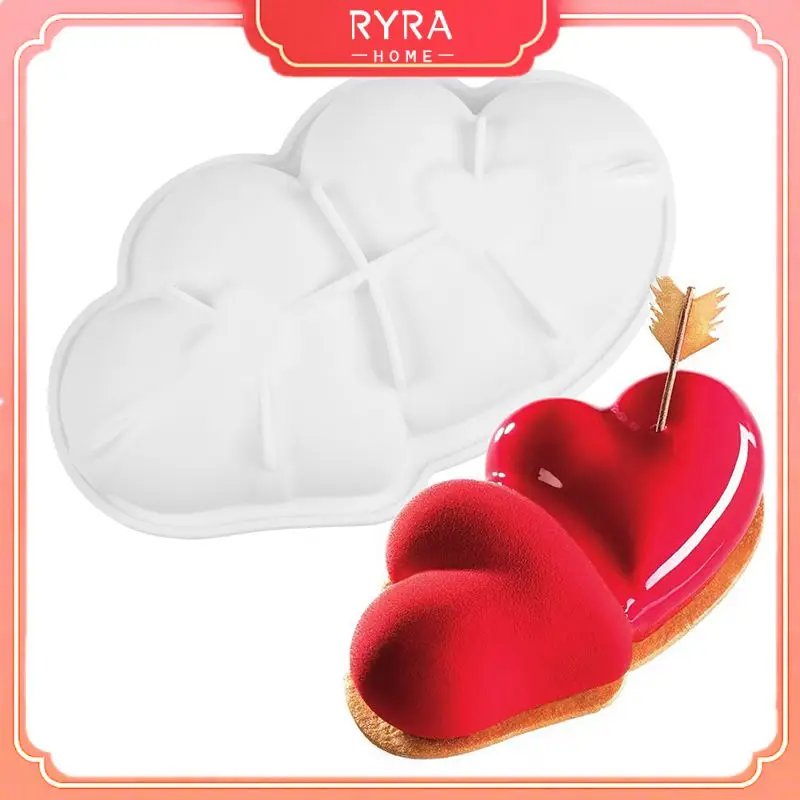

1PC Silicone Heart-shaped Cake Mold Cut Face Love Mousse Cake Mold Baking Utensils Bakeware Kitchen Cake Tools