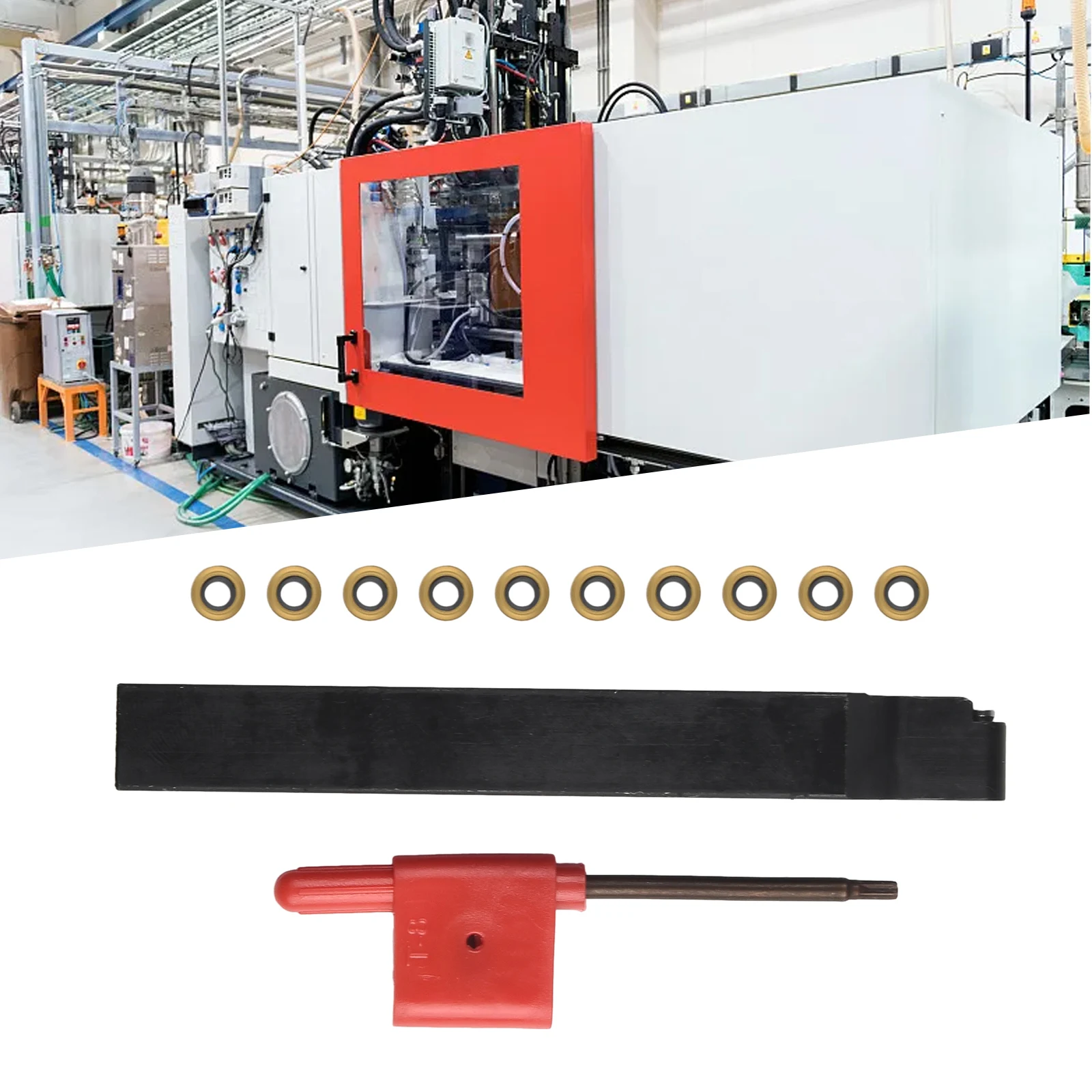 

SRACR1212H06 Holder Indexable Boring Bar +10x RCMT0602 Insert Lathe Turning Tool Holder Machine Accessories Tool Sets