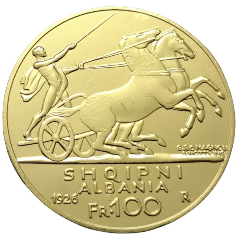 

Золотая копия монеты Frari-Zog I 1926 Албания 100