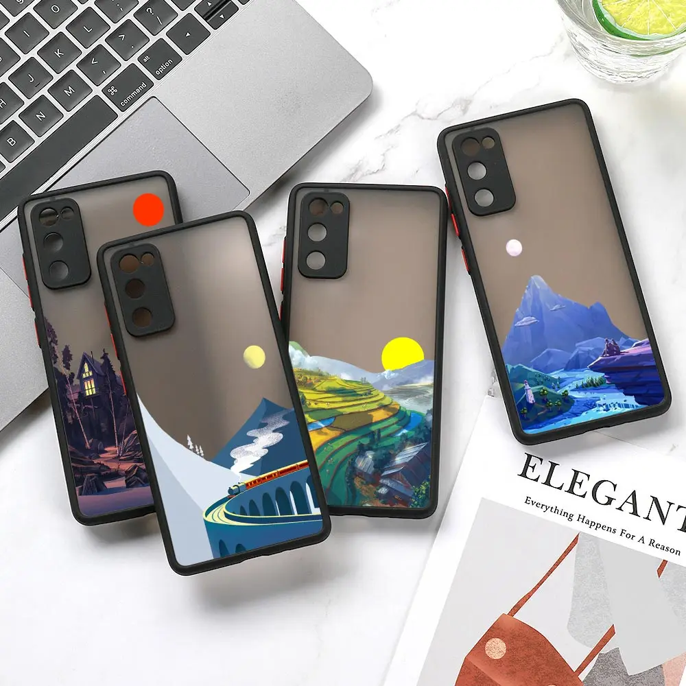 

Aesthetic Art Hand Painted Scenery Phone Case For Samsung Galaxy A72 A71 A70 A52 A51 A50 A42 A32 A31 A30 A22 A21 A20 A12 A11 A10